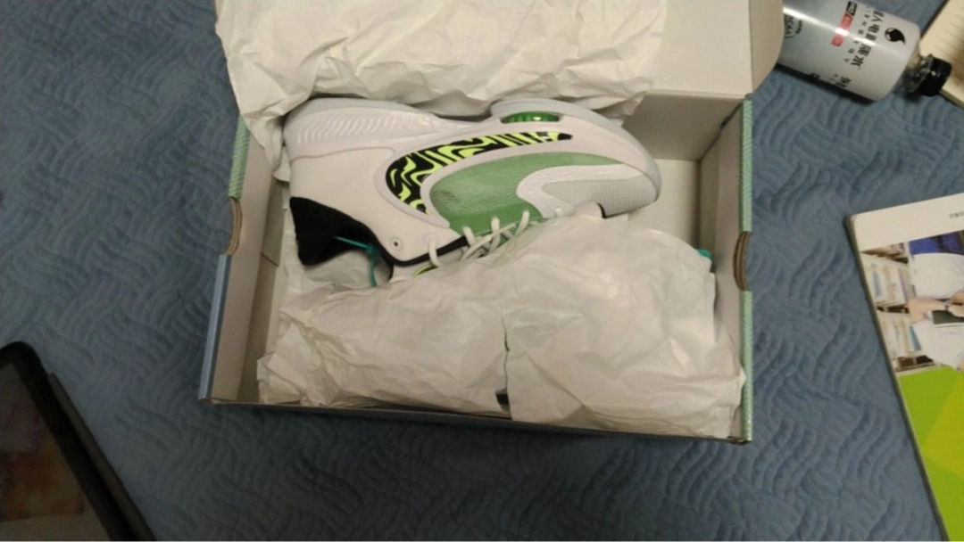 custom review-Nike Freak 4 EP Giannis 4 'Barely Volt' Низкие Баскетбольные Кроссовки для Игры Мужские Белые Зеленые Азиатская Версия