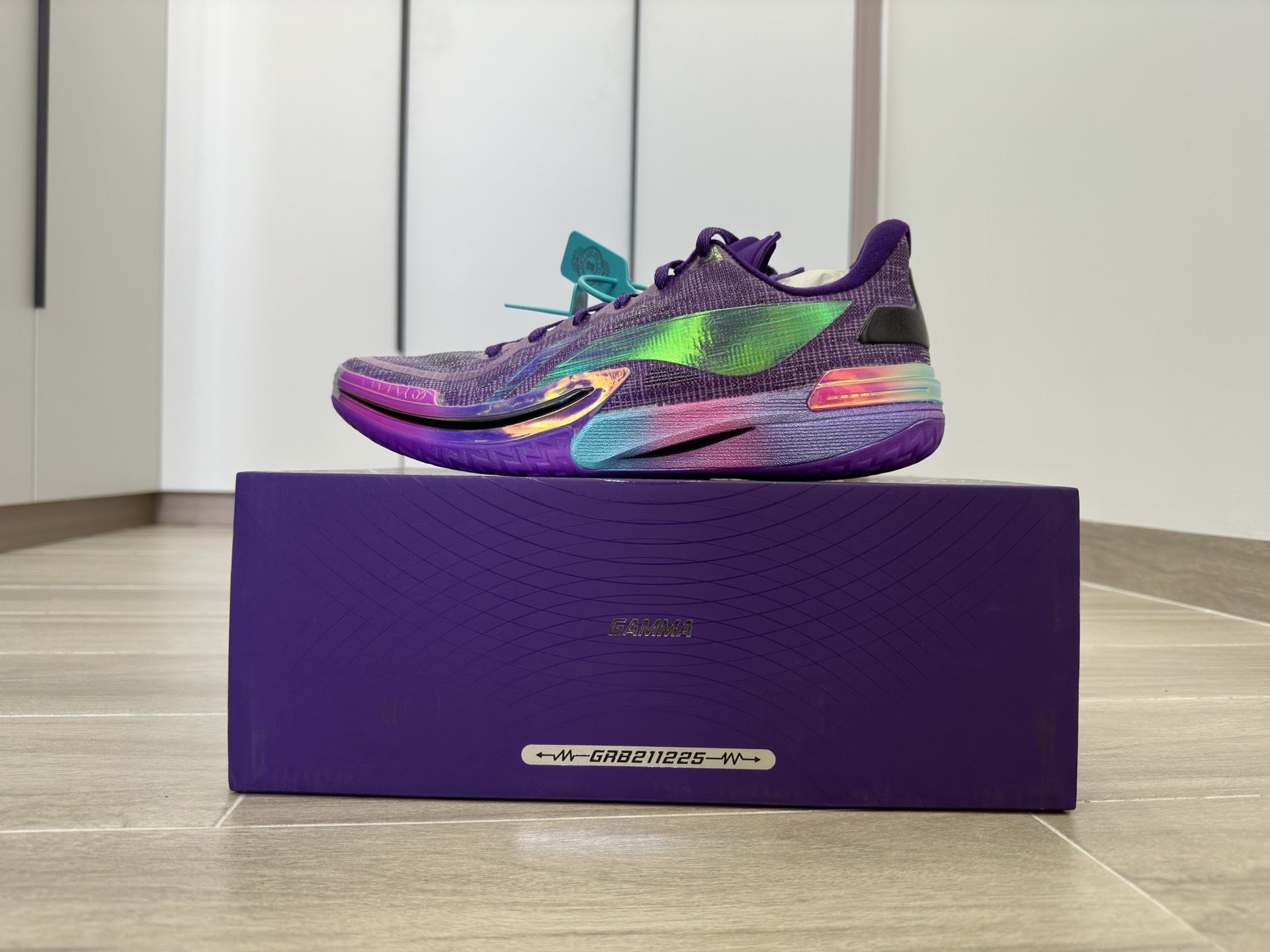 custom review-LiNing Gamma Radiation Storm Anti Slip And Wear Resistant Support Rebound Low Top Basketball Shoes Men's Purple