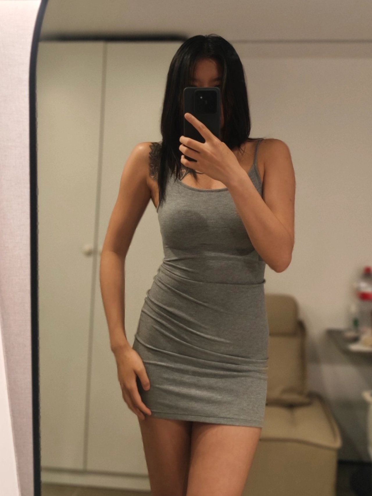 custom review-Skims Вересковый серый Женские Слиплатья