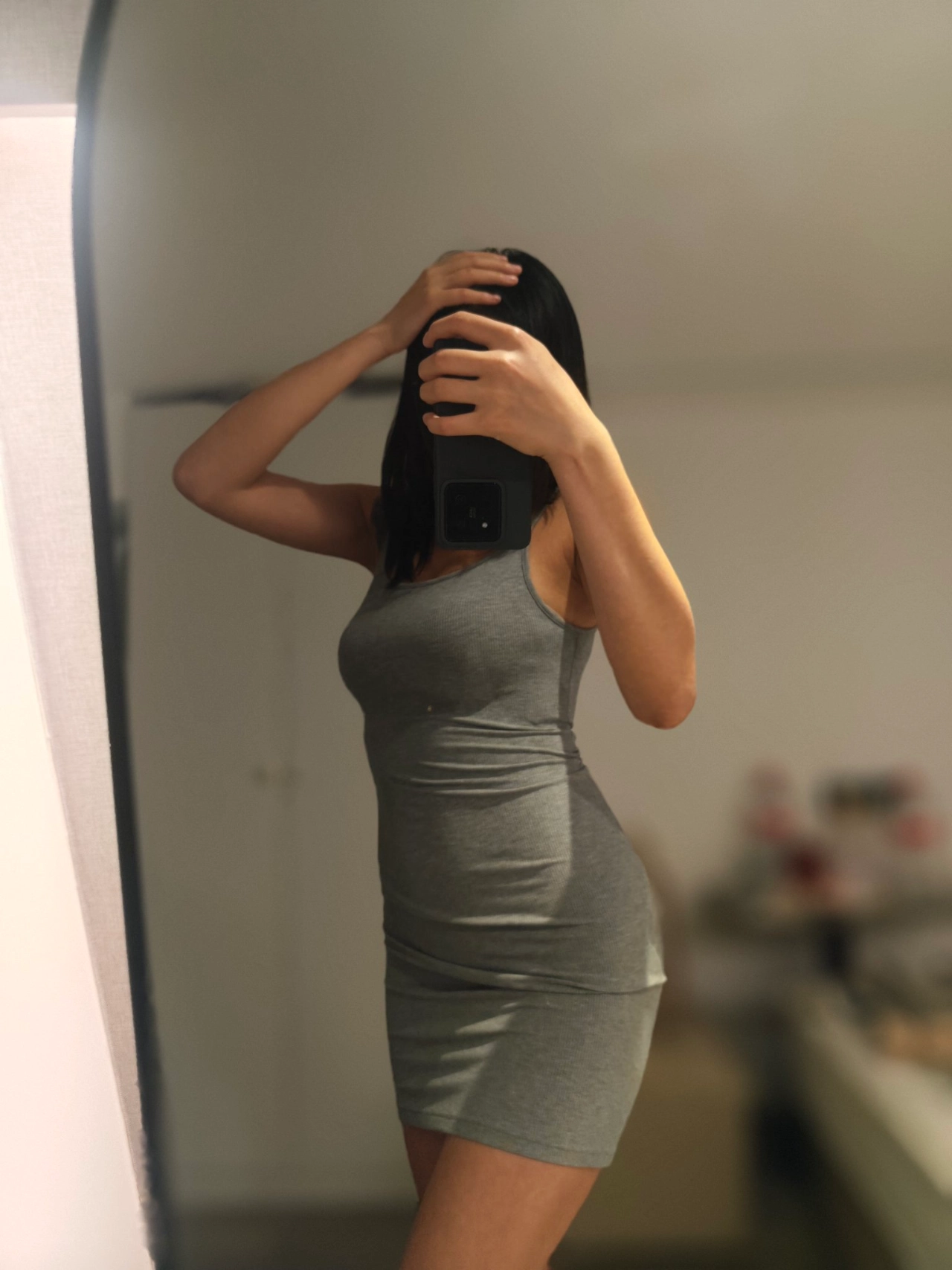 custom review-Skims Вересковый серый Женские Слиплатья