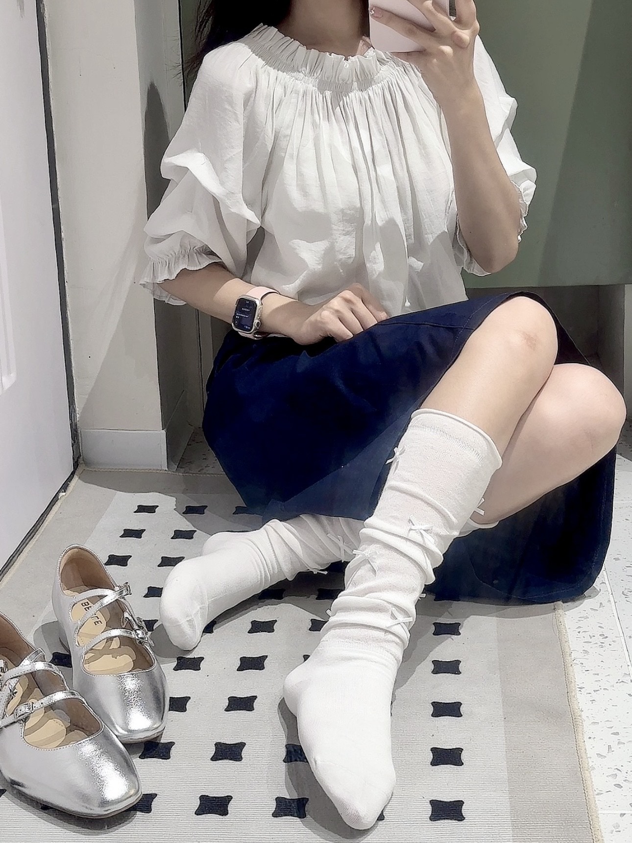 甜妹女孩的宝藏袜子 #我的宝藏神仙袜 #甜美白色小腿袜 #女孩子衣柜