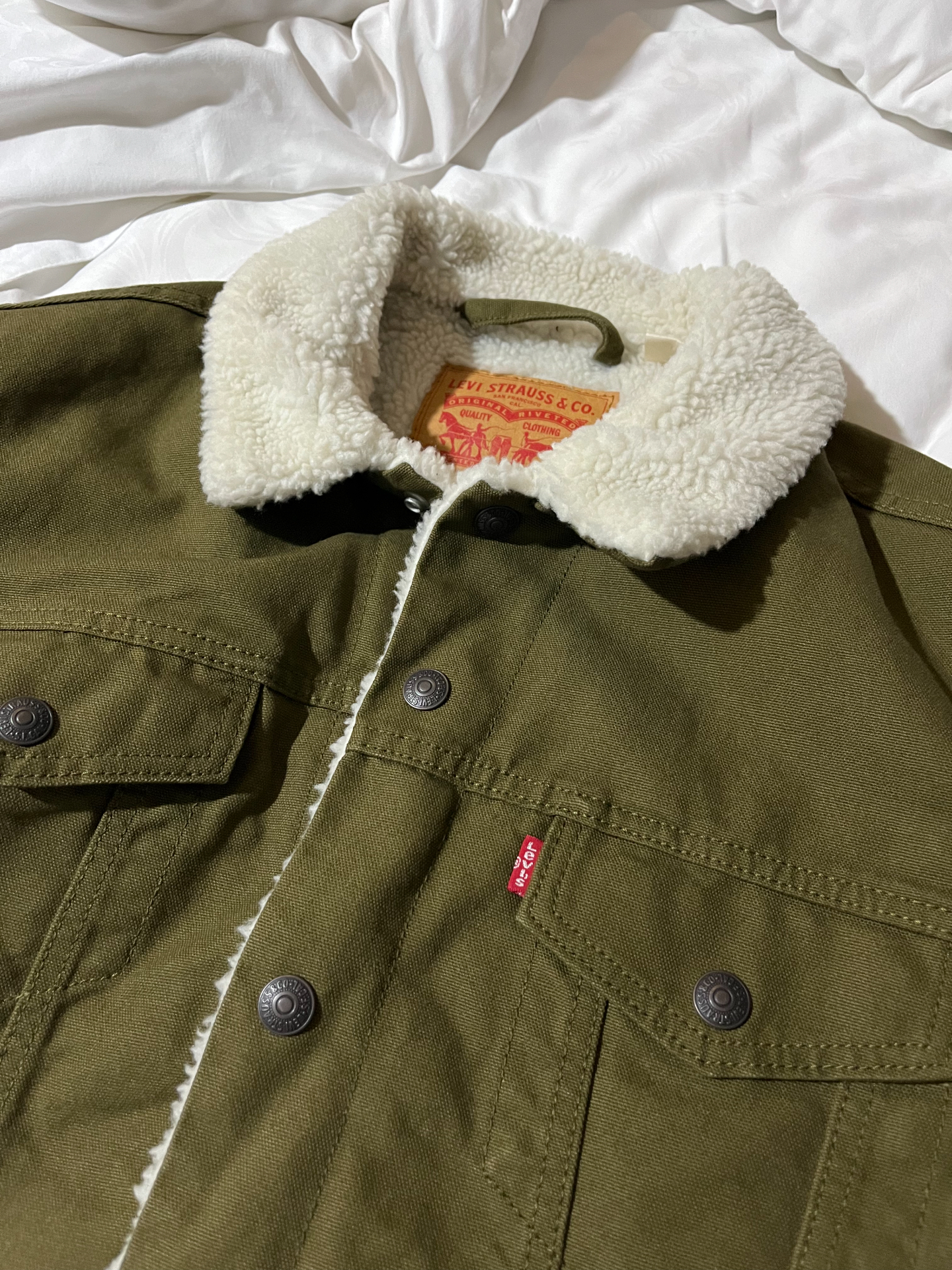 custom review-Levi's FW22 Куртка Унисекс Армейский зеленый