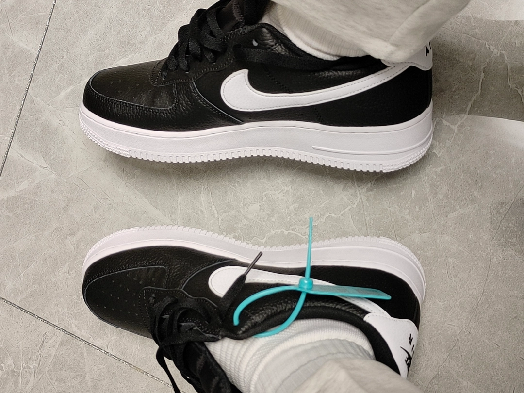 custom review-Nike Air FORCE 1 'Черный и Белый' Низкие Кроссовки для скейтбординга Мужские Черно-белые