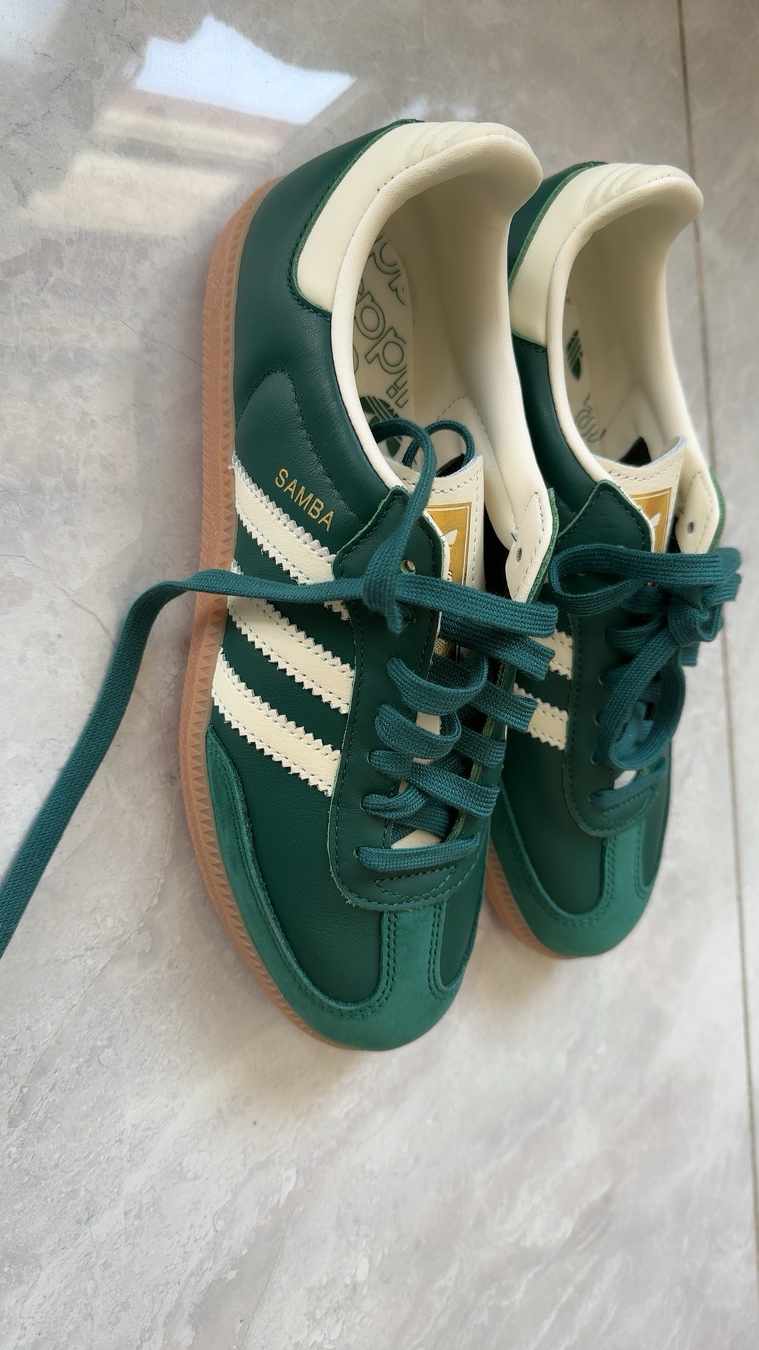 custom review-Adidas Originals SAMBA OG Low Топ Повседневная обувь Женская Зеленый Белый