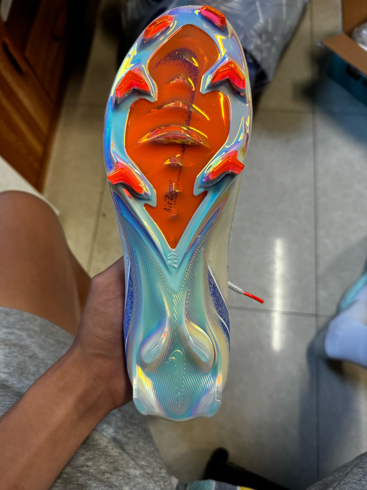 custom review-Nike Mercurial Vapor 16 Elite FG Твердый Грунт Футбольные Бутсы Унисекс Белый Синий