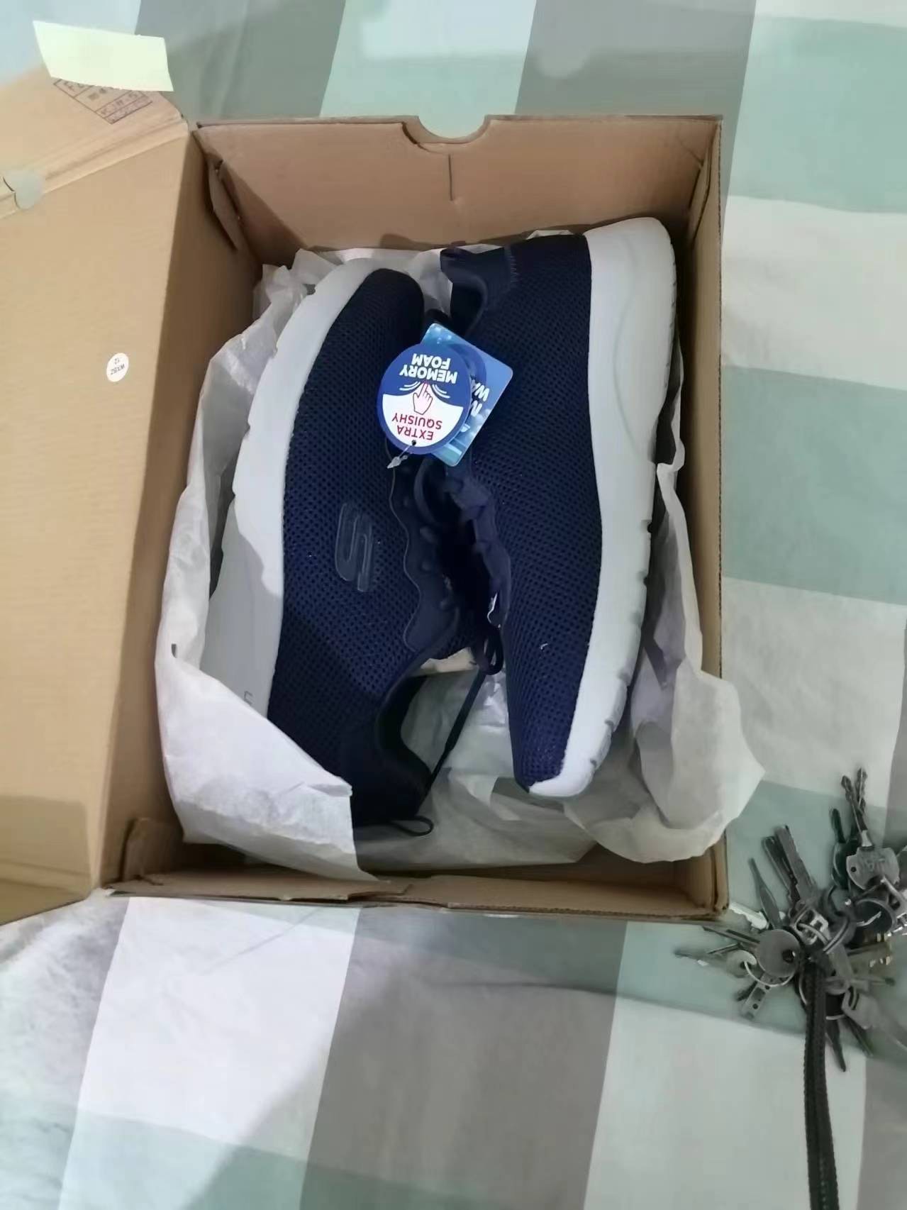 custom review-Skechers Dynamight 2,0 Slip-Resistant Abrasion-Resistant Breathable Low-Top Running Shoes Men's Marine Blue Скекиерс Динамайт 2,0 Противоскользящий Устойчивый к износу Дышащие Низкие Беговые Кроссовки Мужские Морской Синий