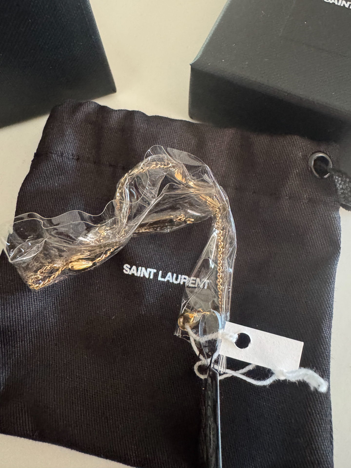 custom review-SAINT LAURENT Кристалл Латунь Браслеты Женские Золото