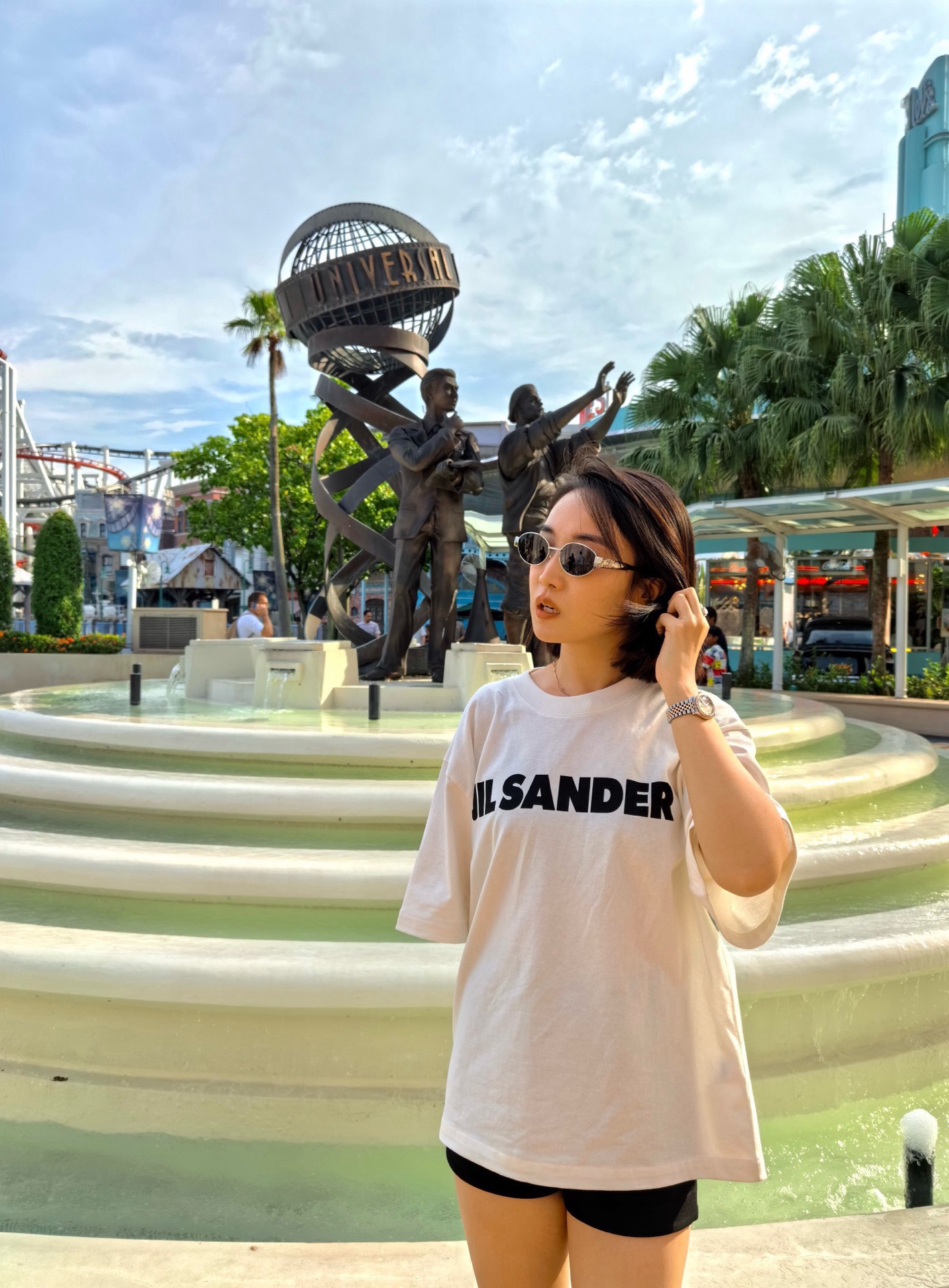 custom review-JIL SANDER Рубашка с оборванным рукавом T Женская Белая