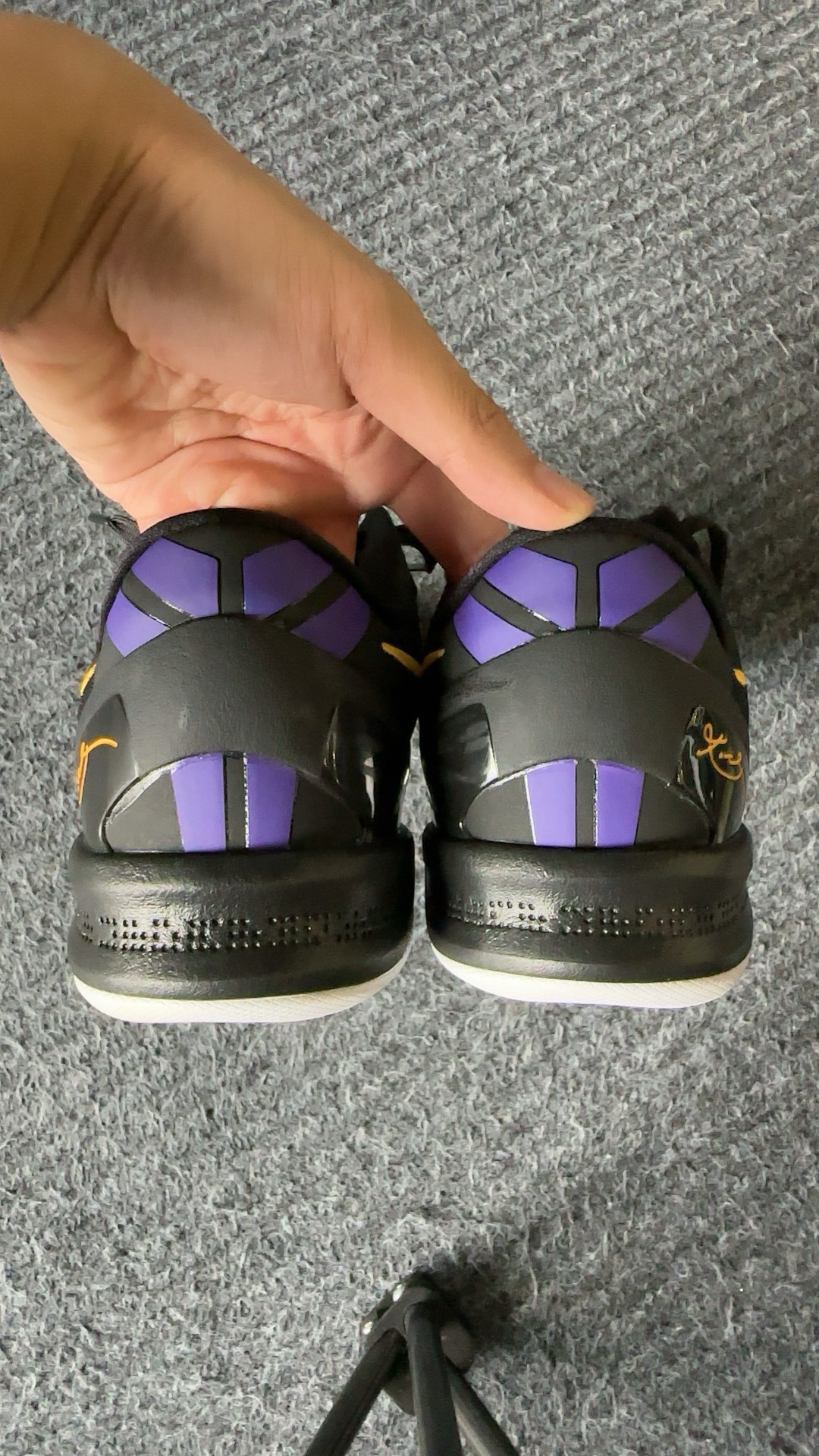 custom review-Nike Kobe 8 Low Топ Баскетбольные Кроссовки Унисекс Черный Фиолетовый Желтый