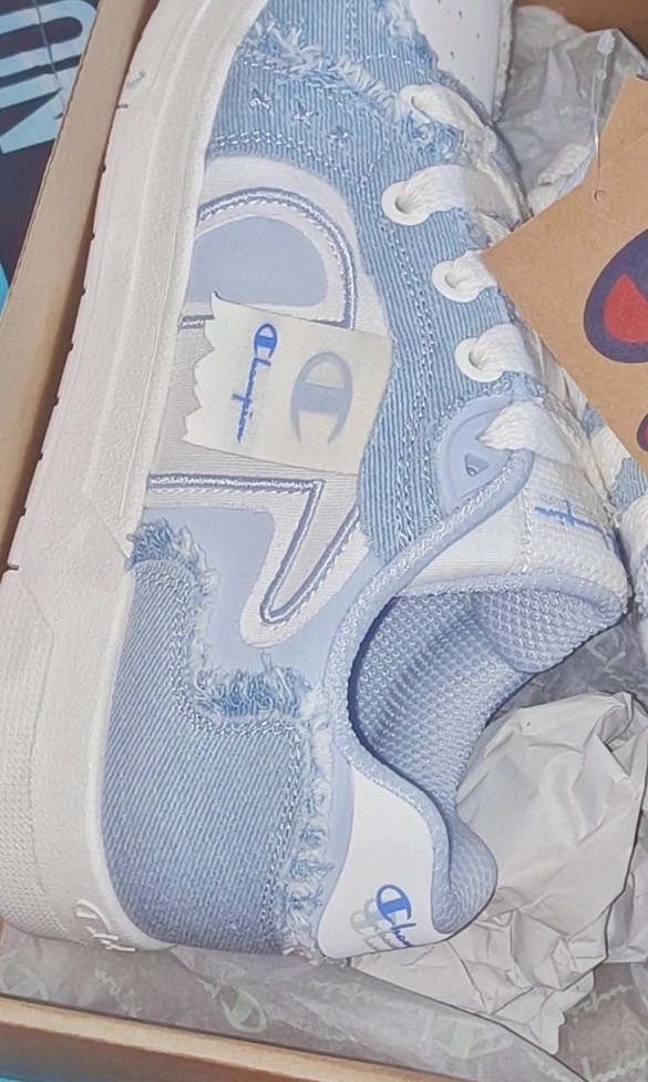 custom review-Champion Low Top Скейтборд Кроссовки Unisex Light Blue