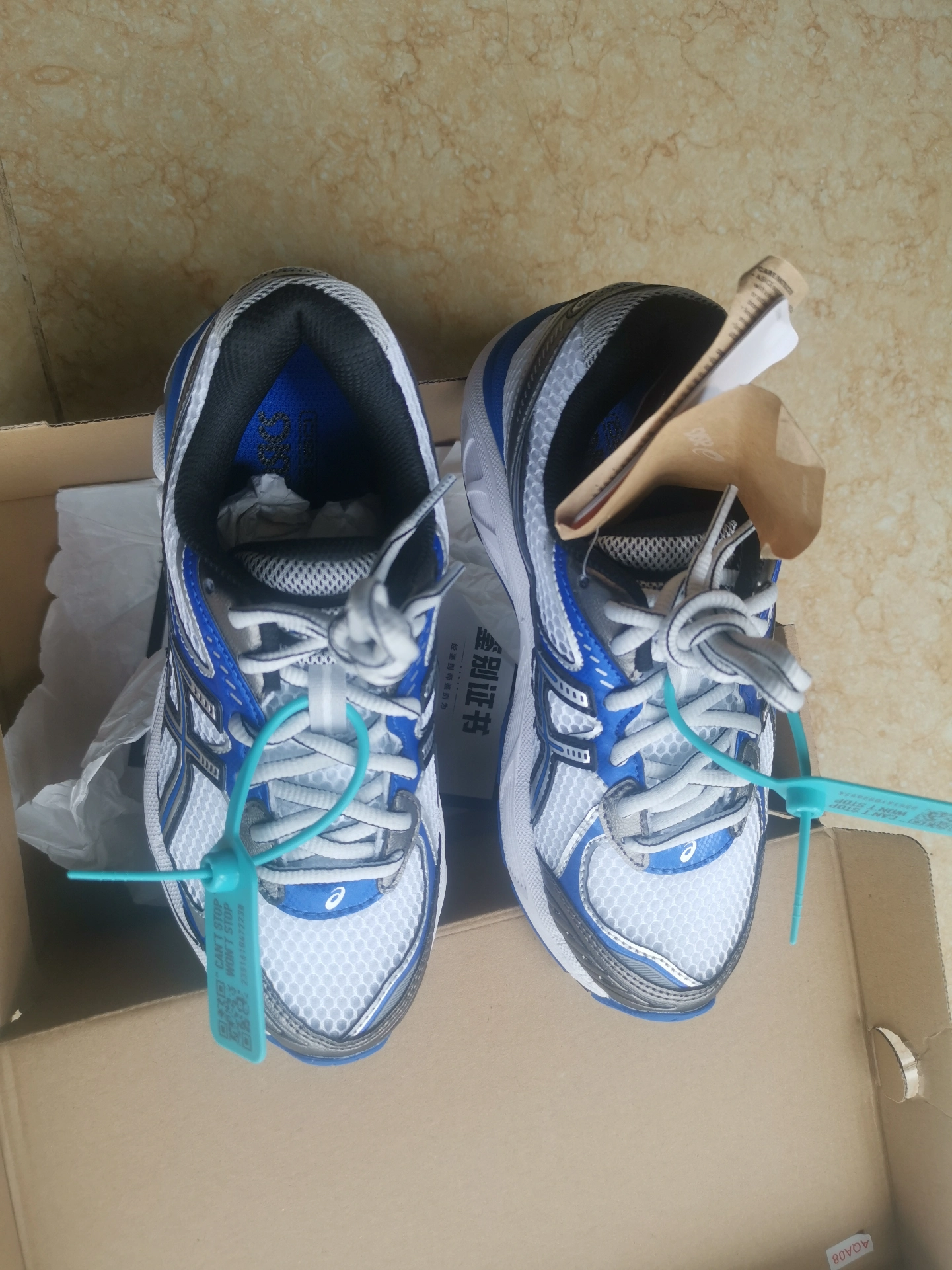 custom review-ASICS GT 2160 Амортизация Устойчивый к истиранию Дышащая Поддержка Низкий Верх Повседневные Беговые кроссовки Унисекс Белый Синий