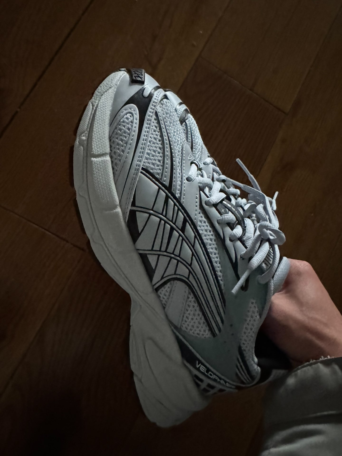 custom review-PUMA Velophasis Technisch MID Топ Кэжуал Унисекс Платиновый серый