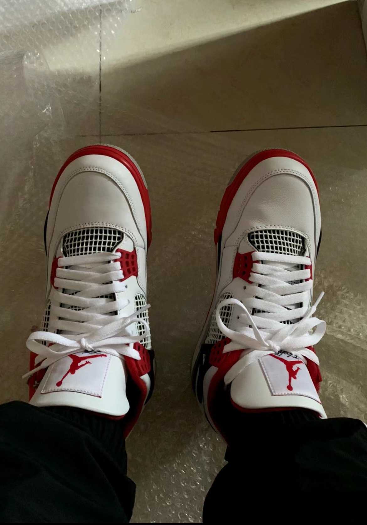 custom review-Jordan Air Jordan 4 Fire Red MID Топ Винтажные Баскетбольные Кроссовки Унисекс Fire Red Выпуск 2020