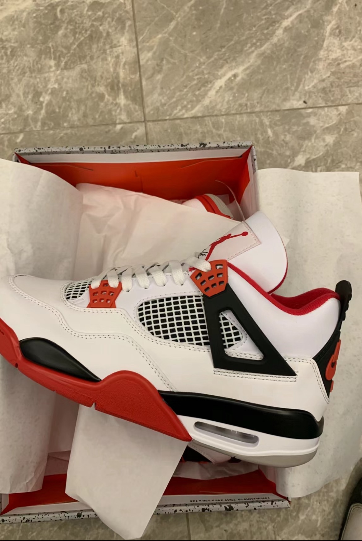 custom review-Jordan Air Jordan 4 Fire Red MID Топ Винтажные Баскетбольные Кроссовки Унисекс Fire Red Выпуск 2020