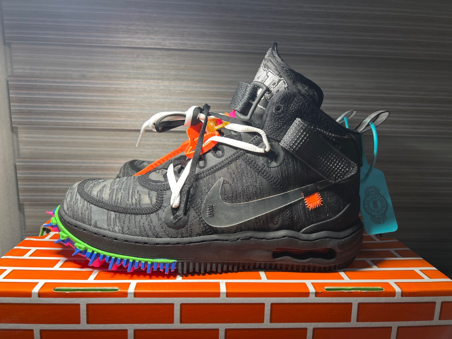 custom review-OFF Белый x Nike Air Force 1 SP MID Скейтборд Кроссовки Унисекс Черный