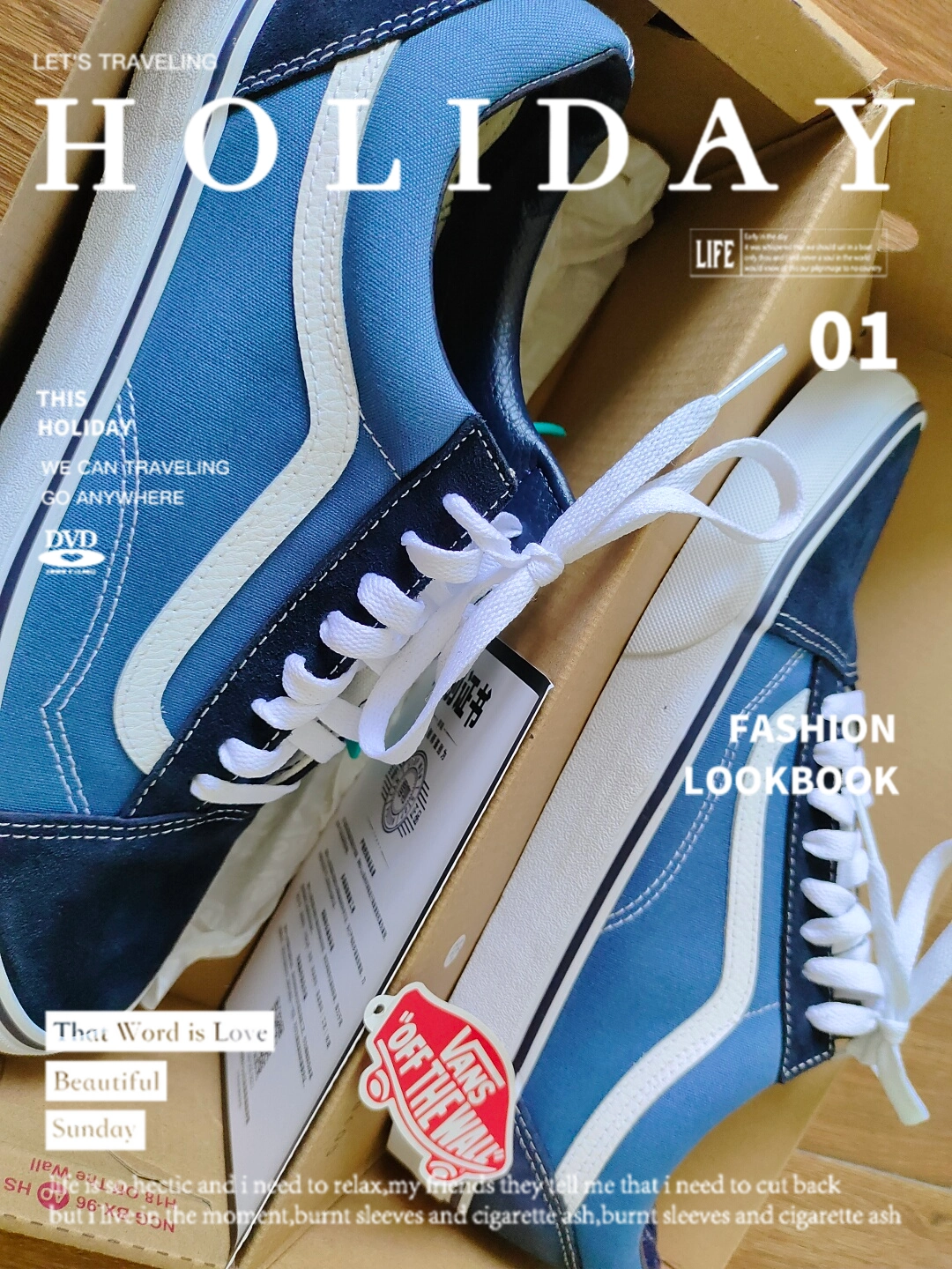 假期得物购入的vans海军蓝低帮