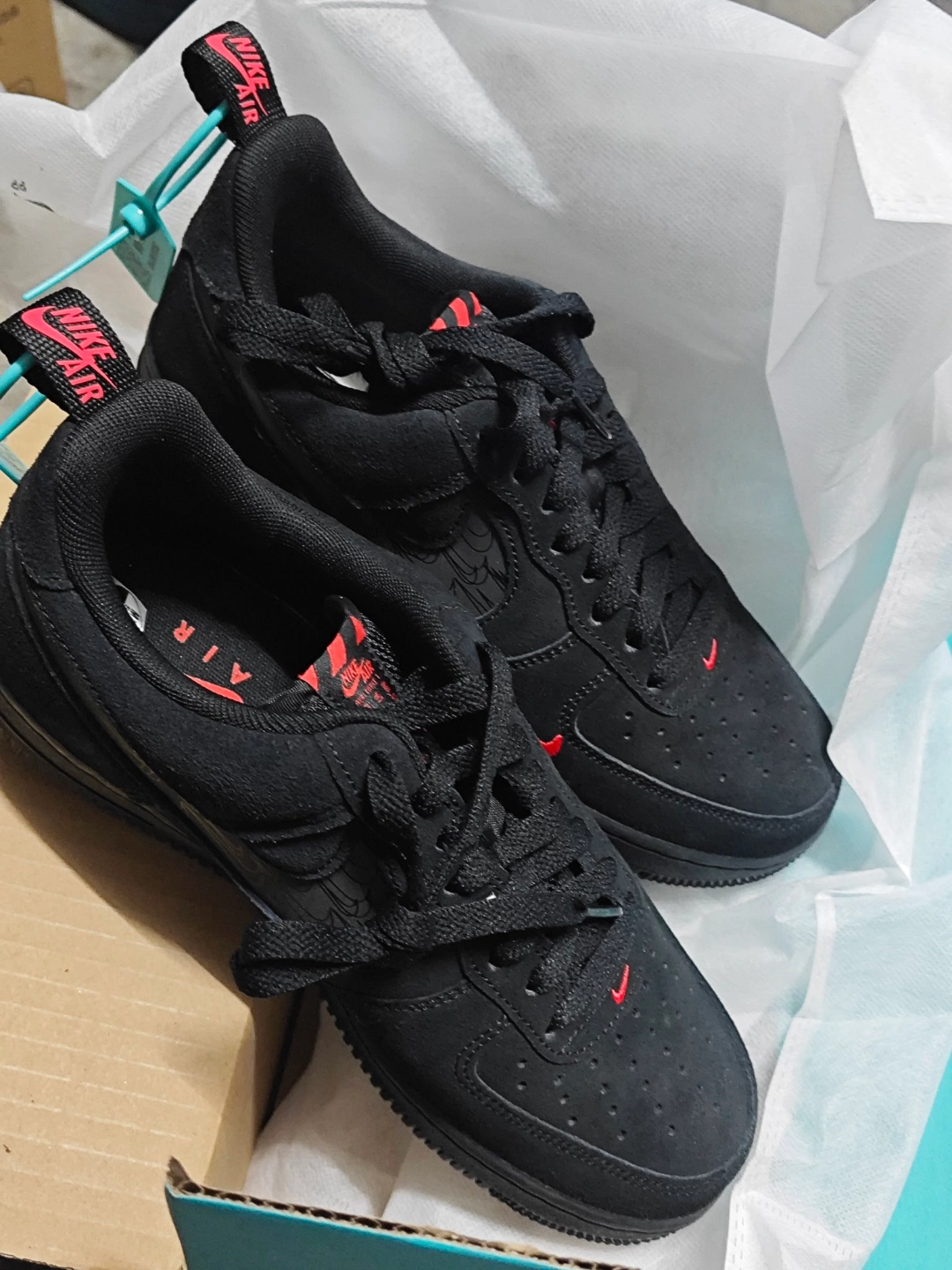 custom review-Nike Air Force 1 Low Топ Скейтборд Кроссовки Мужские Черные