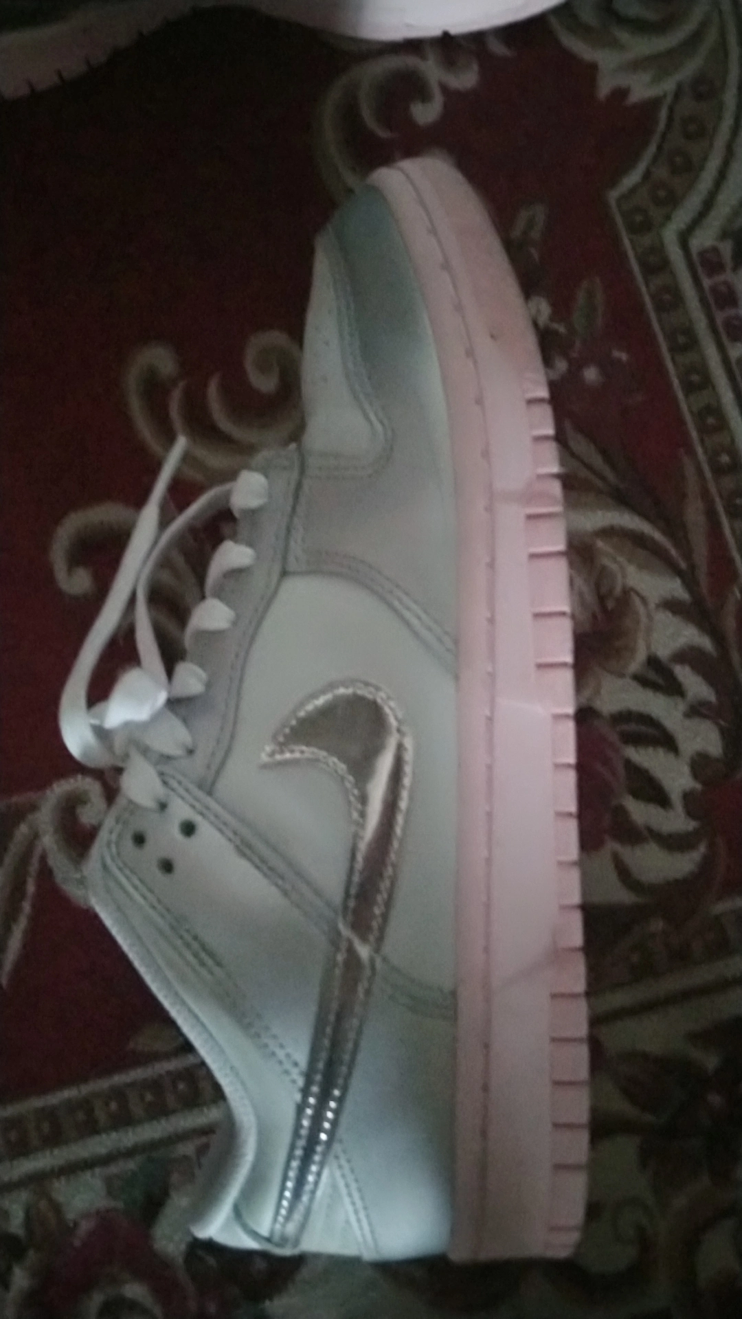 custom review-Nike Dunk Low Топ Скейтборд Кроссовки Женские Серебряные