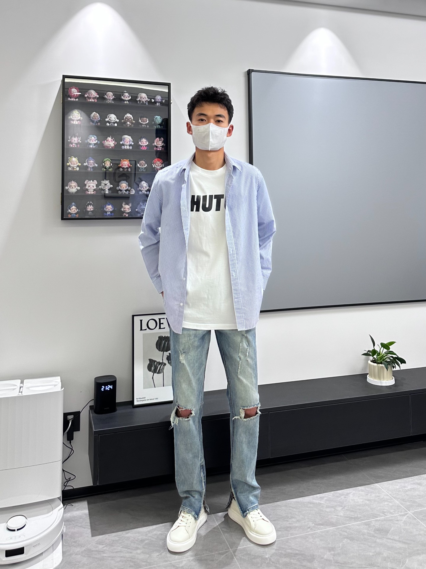 ootd//秋季男生氛围感穿搭～小白板鞋分享～look