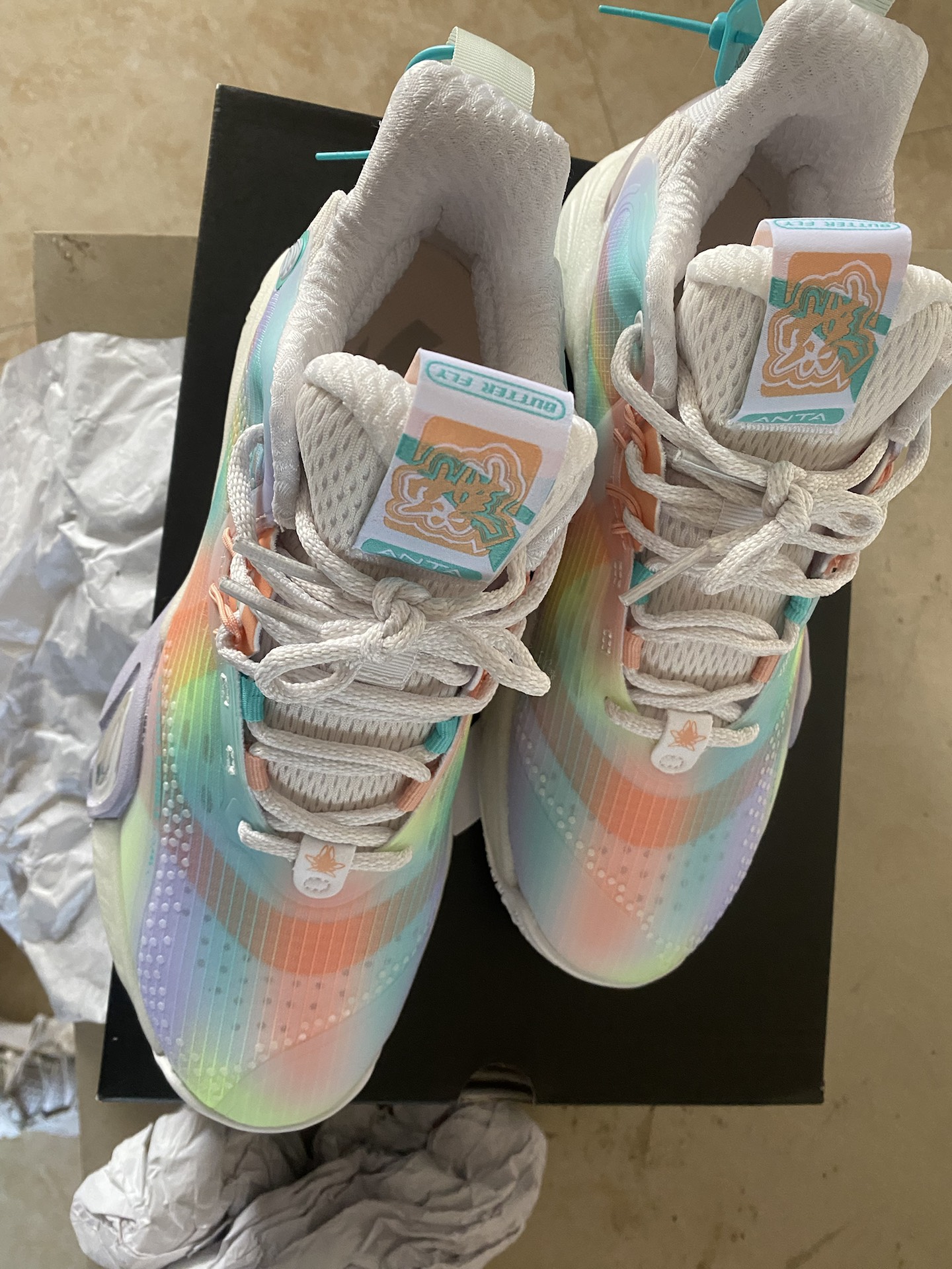 custom review-ANTA Bubble Bomb Баскетбольные кроссовки Низкий Топ Мужской