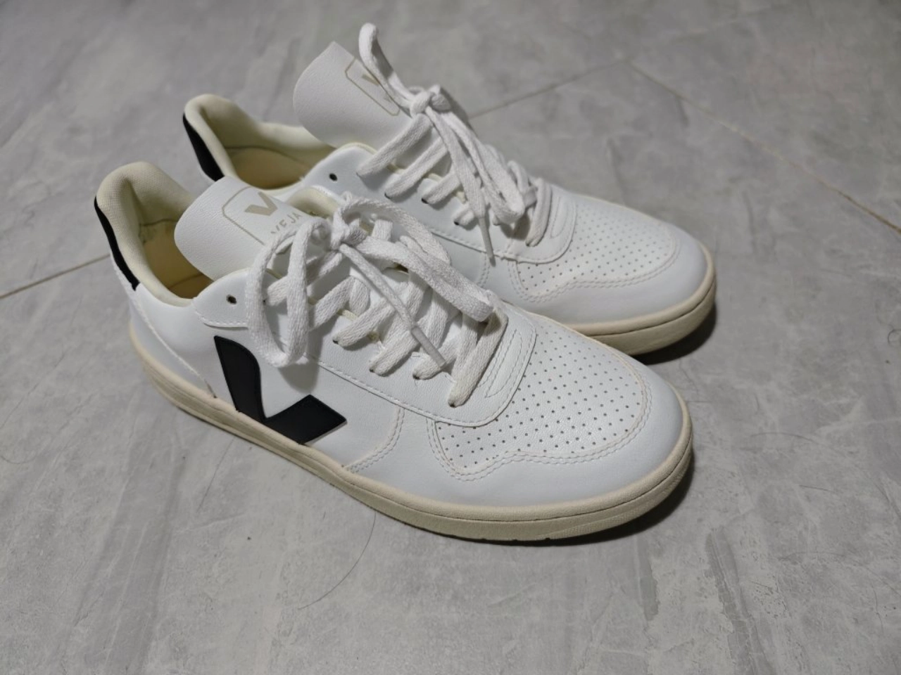 custom review-VEJA V 10 Low Топ Стильная Обувь для Скейтбординга Унисекс Белый Черный