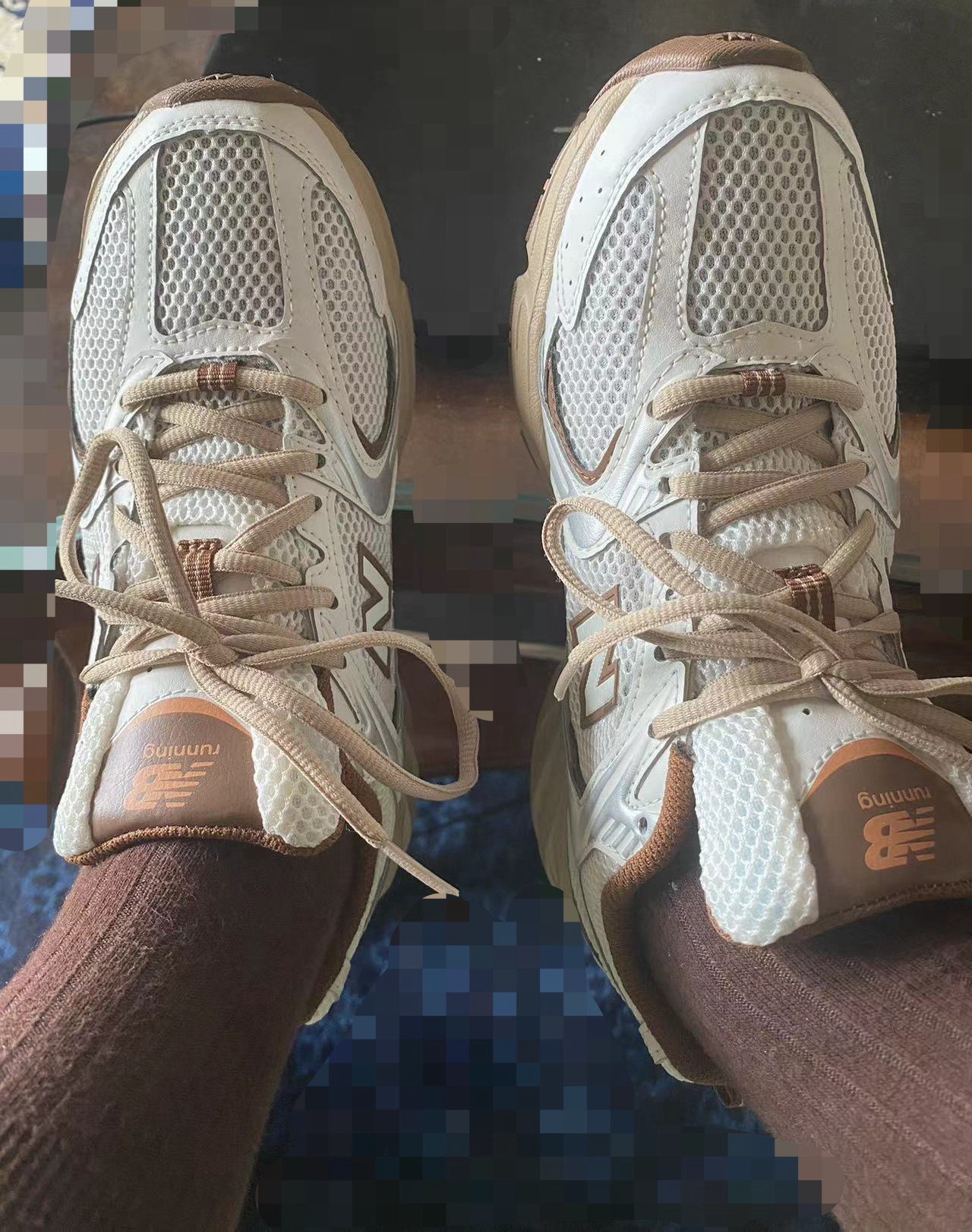 custom review-New Balance NB 530 Беговые кроссовки Низкий верх Белый Коричневый Унисекс