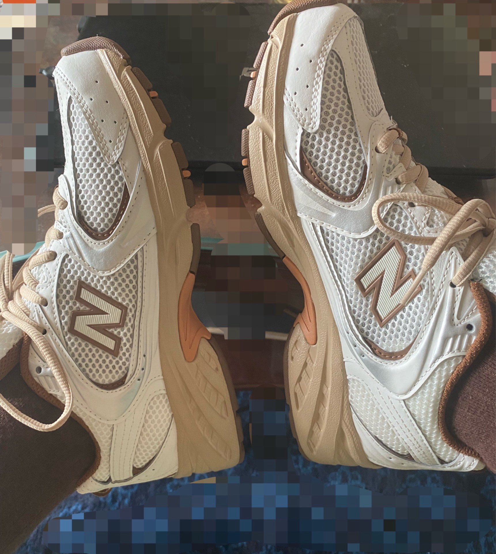 custom review-New Balance NB 530 Беговые кроссовки Низкий верх Белый Коричневый Унисекс