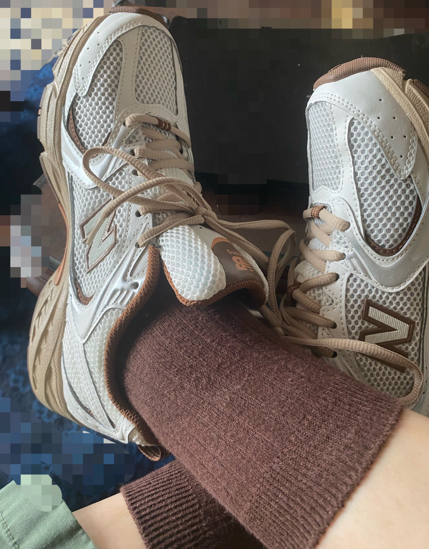 custom review-New Balance NB 530 Беговые кроссовки Низкий верх Белый Коричневый Унисекс
