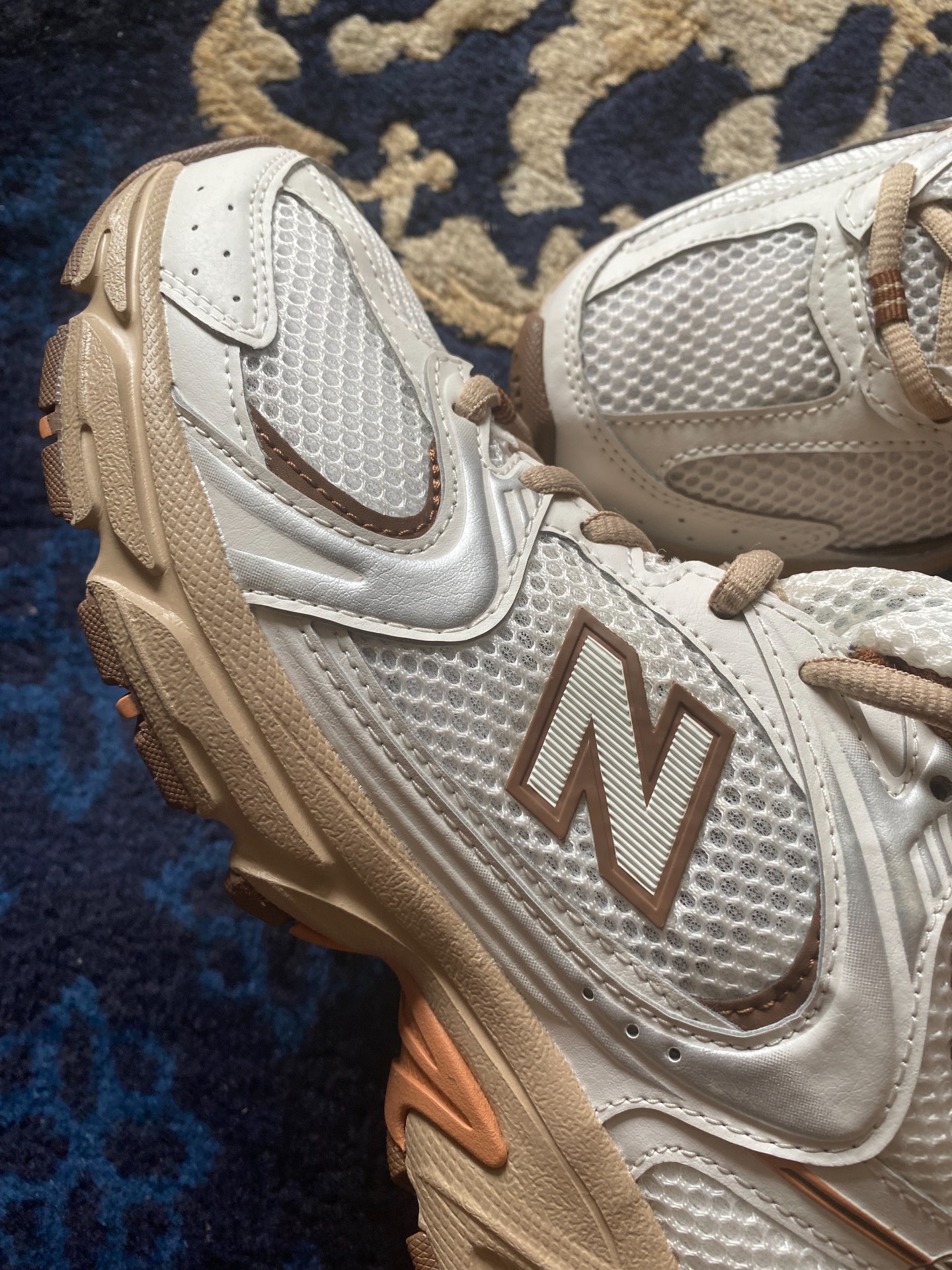 custom review-New Balance NB 530 Беговые кроссовки Низкий верх Белый Коричневый Унисекс