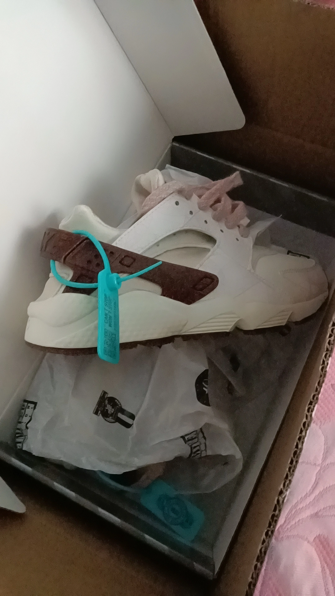 custom review-Nike Air Huarache Wallace 'Ротанг' Низкие Беговые Кроссовки Женские Бежевые Белые Коричневые