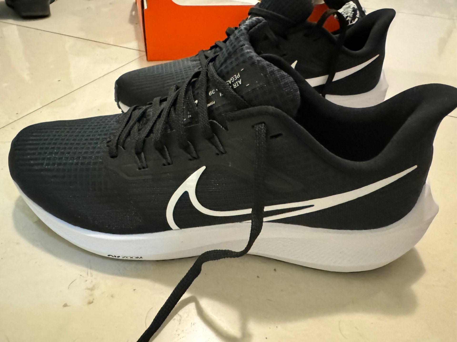 custom review-Nike Air Zoom Pegasus 39 Low Топ Повседневные Беговые Кроссовки Мужские Черно-Белые