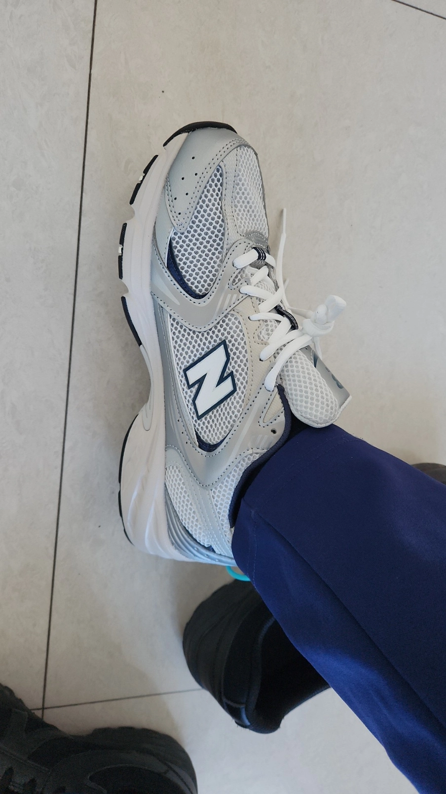 custom review-New Balance NB 530 Low Топ Беговые кроссовки Унисекс Экрю Серебряный