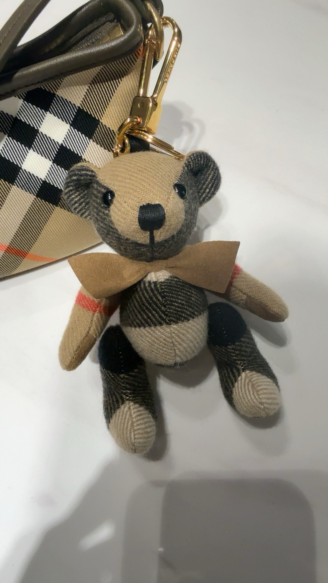 custom review-Burberry Брелок В Виде Медвежонка Thomas Фурнитура Из Блестящего Металла
