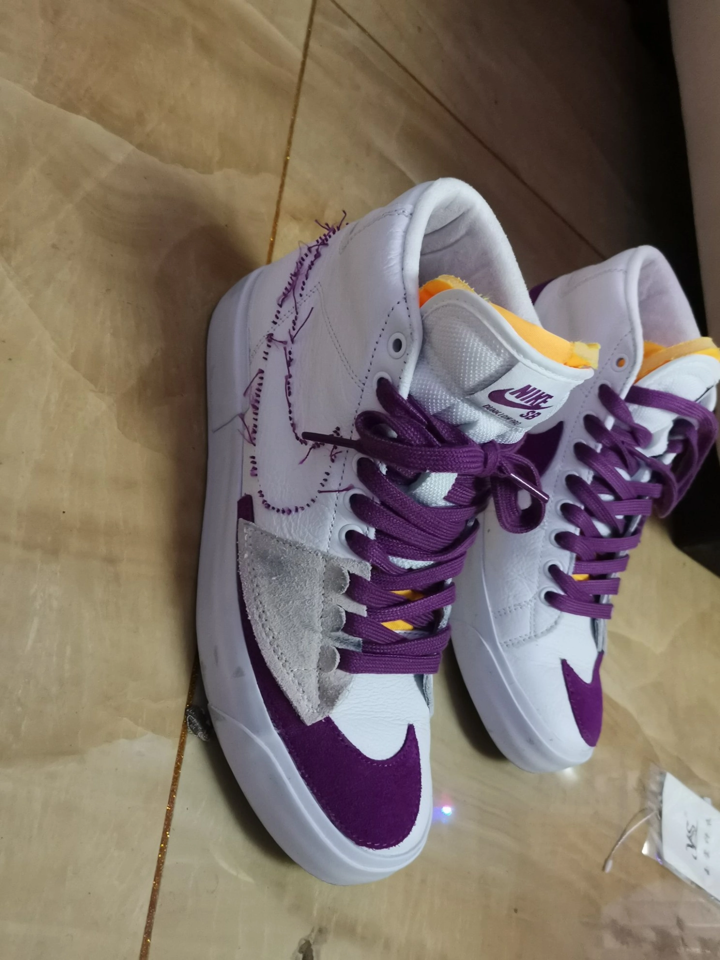 custom review-Nike SB Zoom Blazer MID Edge L MID Топ Скейтборд Кроссовки Унисекс Белый Фиолетовый