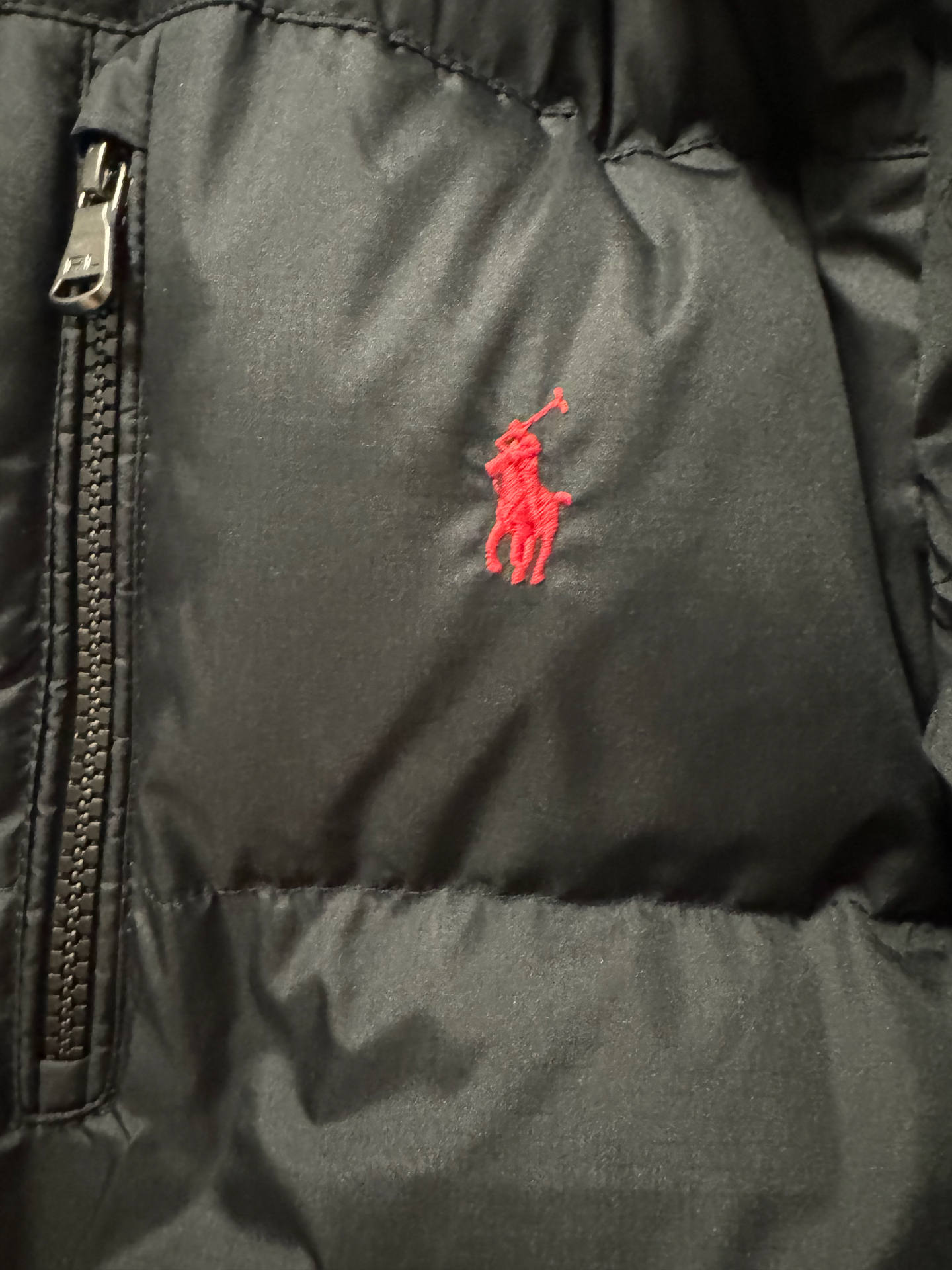 custom review-Polo Ralph Lauren Пуховик FW23 Обсидиан Черный Детский