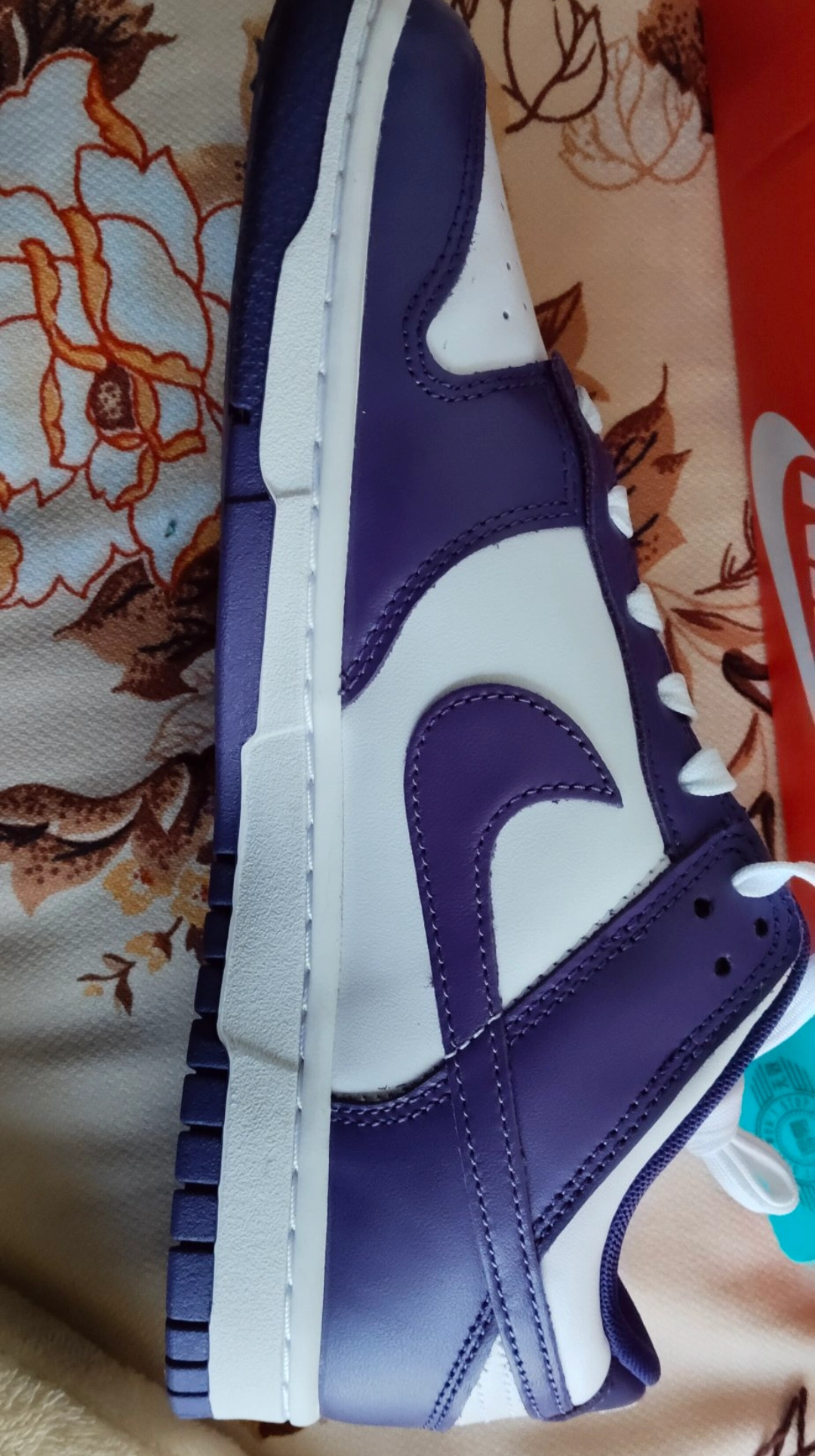custom review-Nike Dunk Low Топ Скейтборд Кроссовки Мужские Белый Фиолетовый