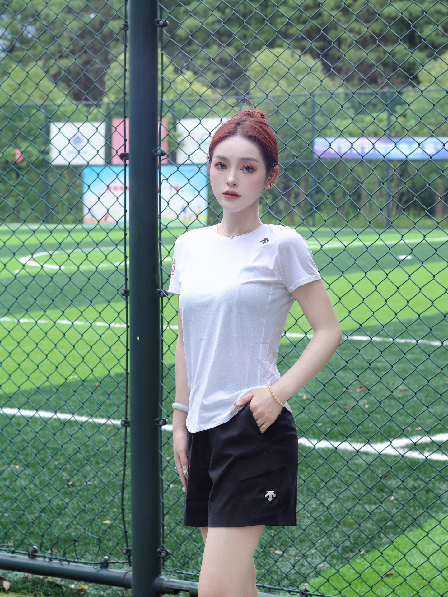 青春洋溢的运动穿搭👉descente迪桑特短裤