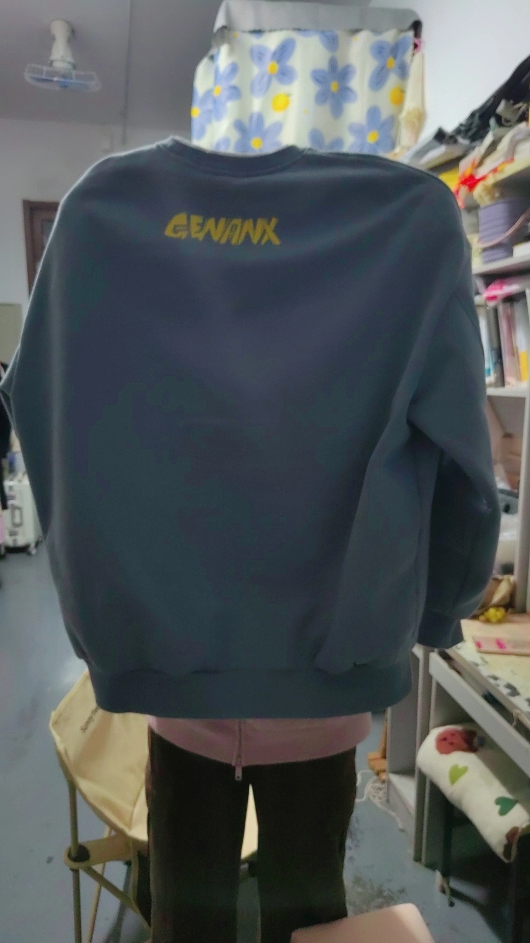 custom review-GENANX Свитшот Унисекс Серый Синий