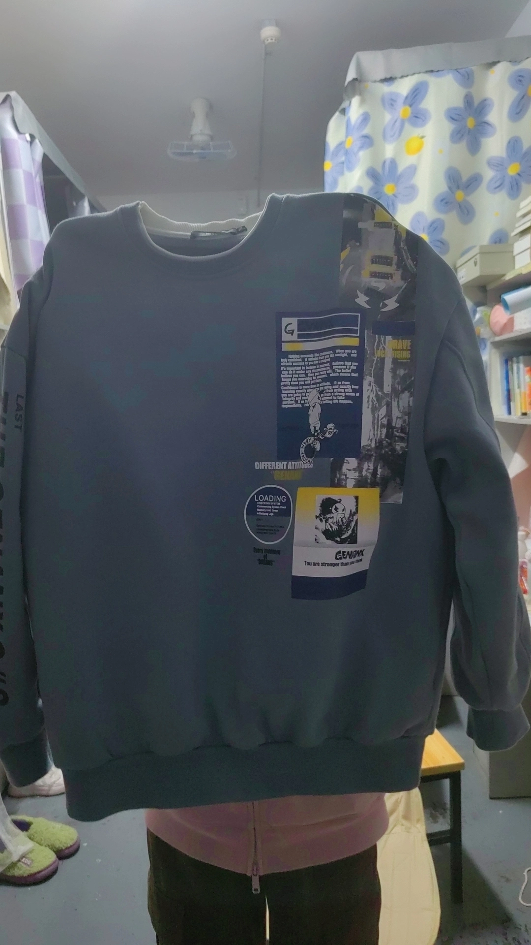 custom review-GENANX Свитшот Унисекс Серый Синий