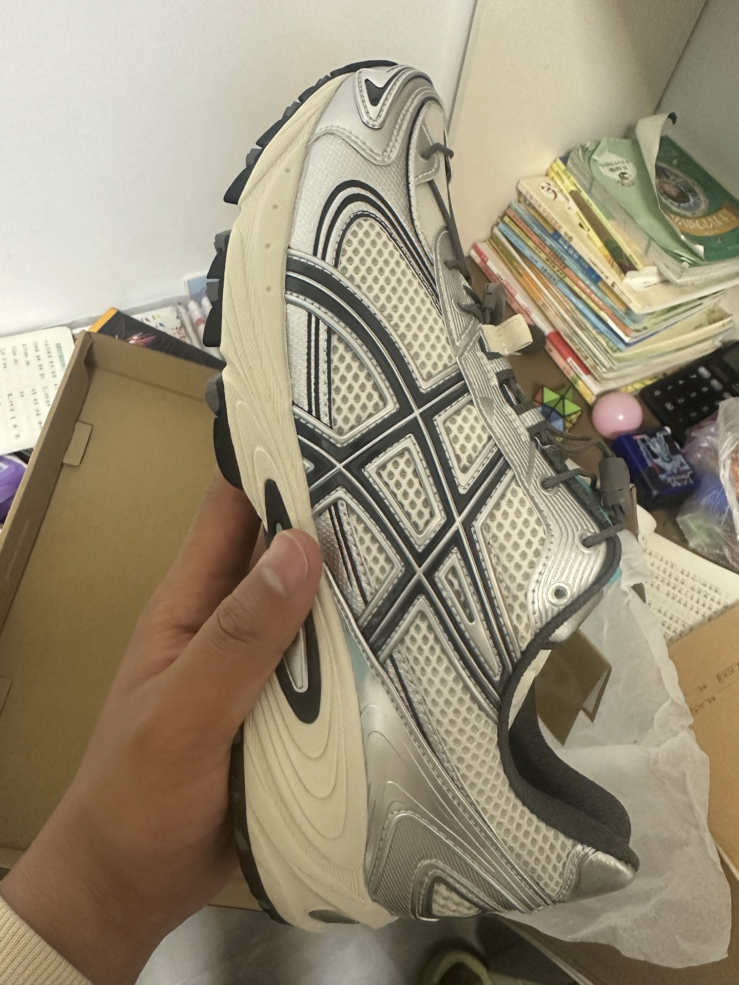 custom review-ASICS Gel Kahana TR V4 Low Топ Повседневная Обувь Унисекс Серебристо-Белый