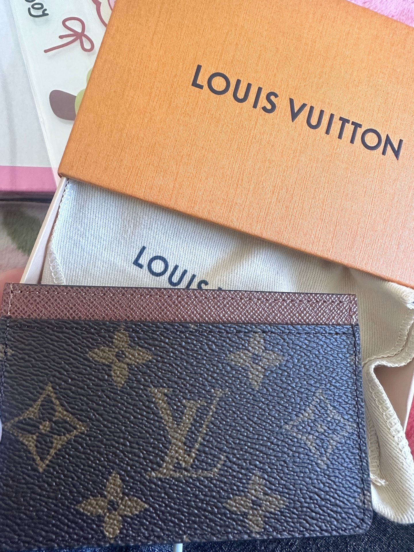 custom review-LOUIS VUITTON Холст Картхолдер Стандартный Женский Коричневый