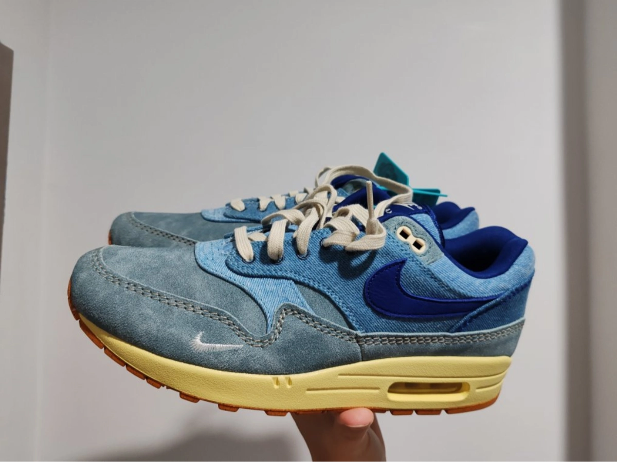 custom review-Nike Air Max 1 Low Топ Повседневные Беговые Кроссовки Унисекс Синий