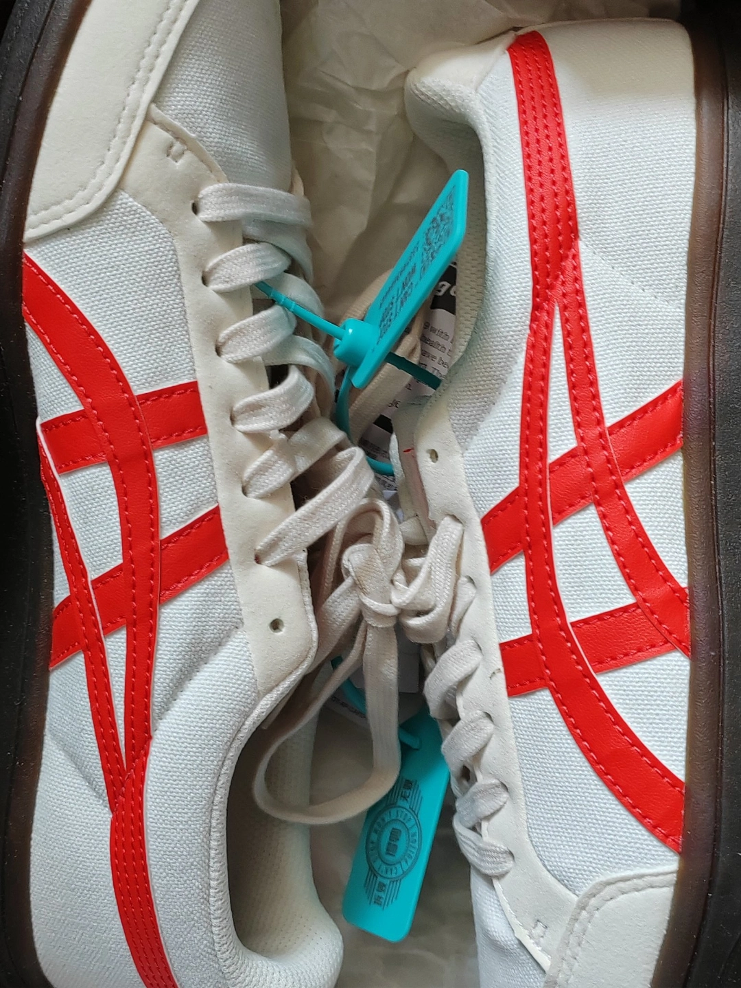 custom review-Onitsuka Tiger Advanti Low Топ Скейтборд Кроссовки Унисекс Бежевый Белый Красный