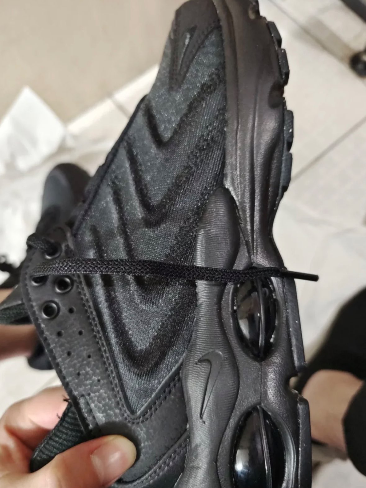 custom review-Nike Air Max TW Дышащий Низкий Топ Повседневная Беговая Обувь Мужская Черная