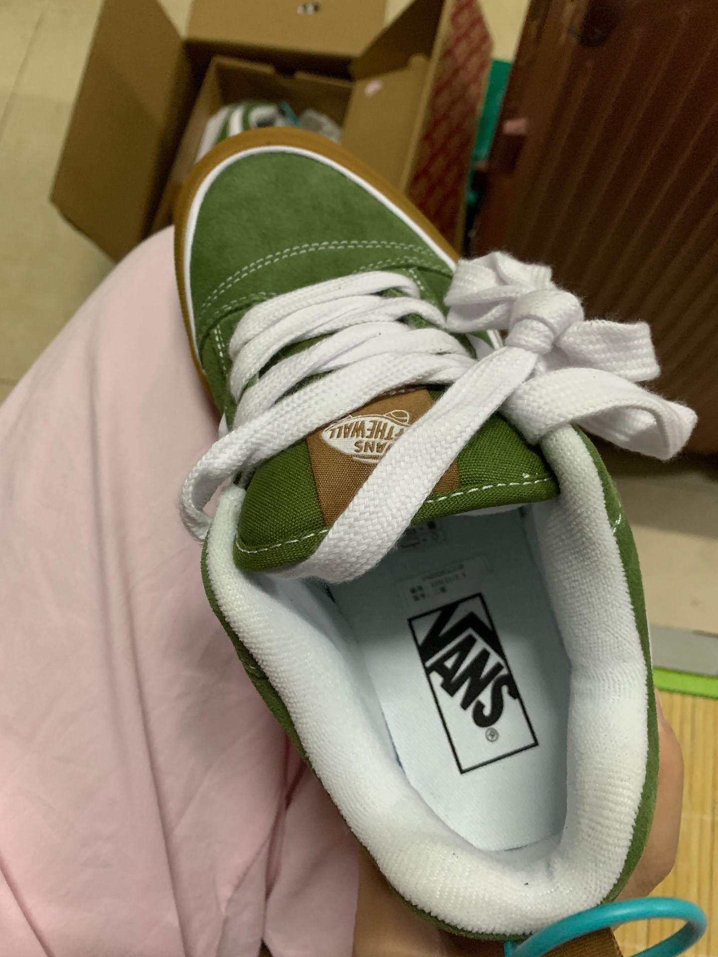 custom review-Vans Knu Skool Устойчивые к истиранию низкие кроссовки для скейтбординга унисекс зеленые