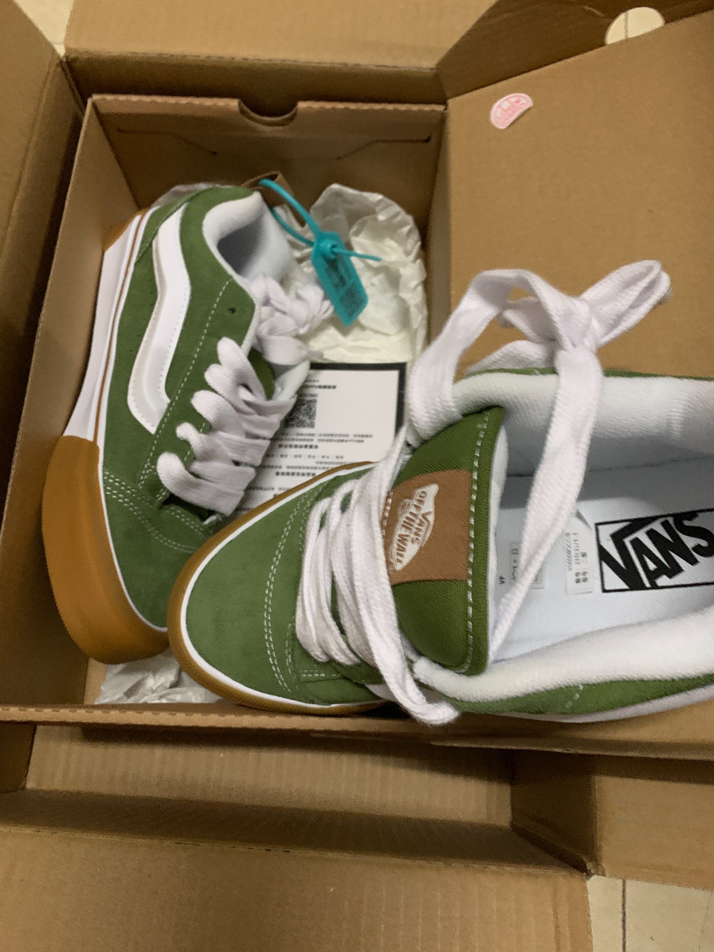 custom review-Vans Knu Skool Устойчивые к истиранию низкие кроссовки для скейтбординга унисекс зеленые