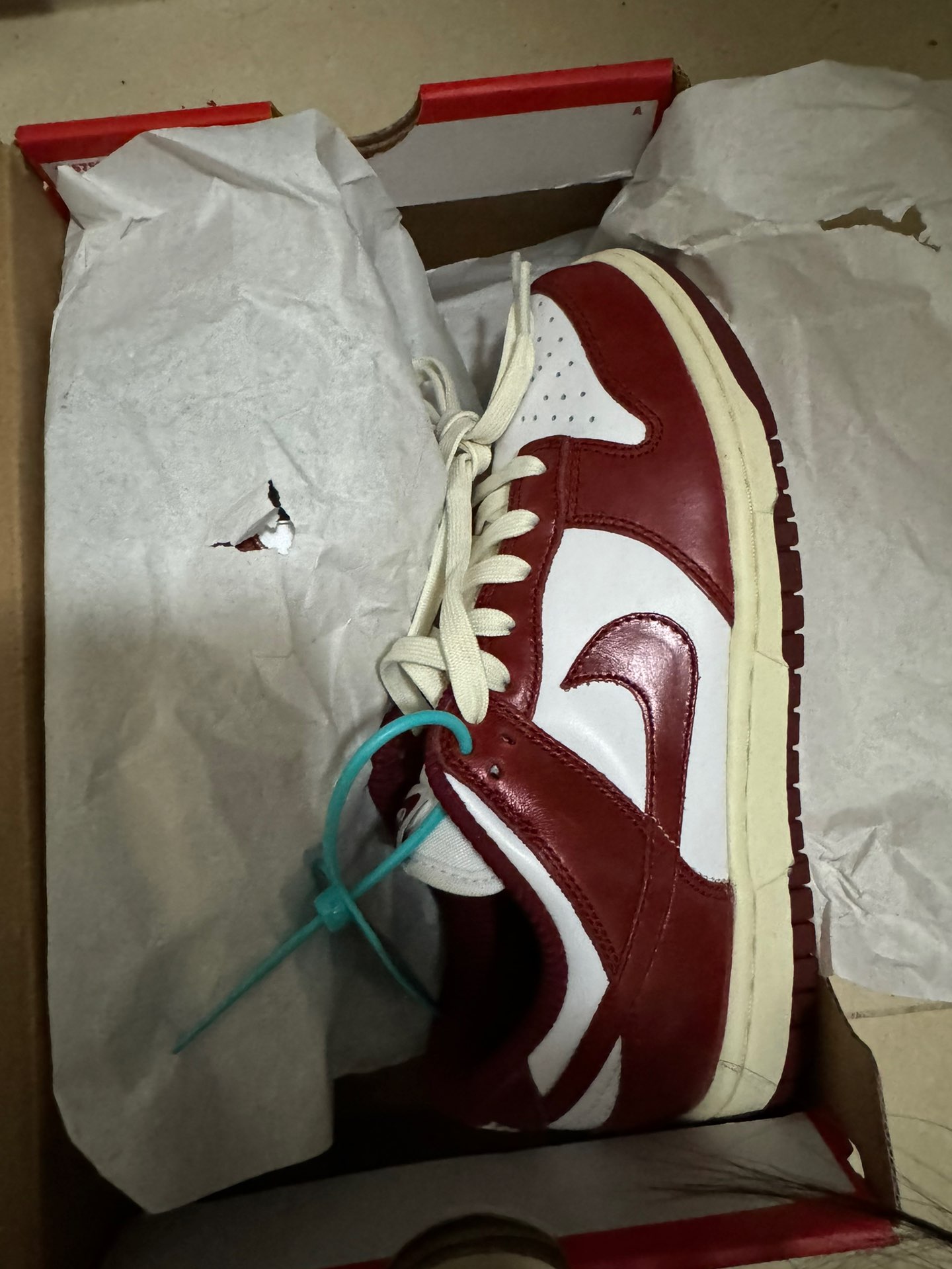 custom review-Nike Dunk Low Топ Скейтборд Кроссовки Женские Красный Белый