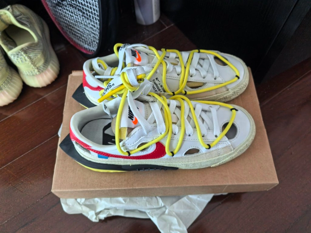 custom review-Nike X Off White Blazer Low 'White University Red'