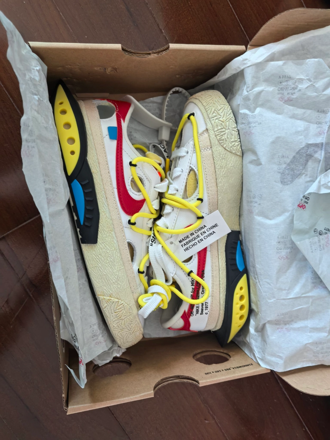 custom review-Nike X Off White Blazer Low 'White University Red'