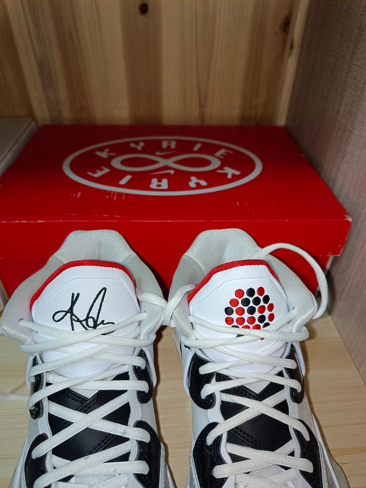 custom review-Nike Kyrie Infinity 'Man Machine' Kyrie 8 Белый цемент MID Топ Баскетбольные кроссовки Унисекс Белый черный Азиатская версия